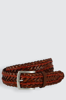 Men's Leather Braided Belt