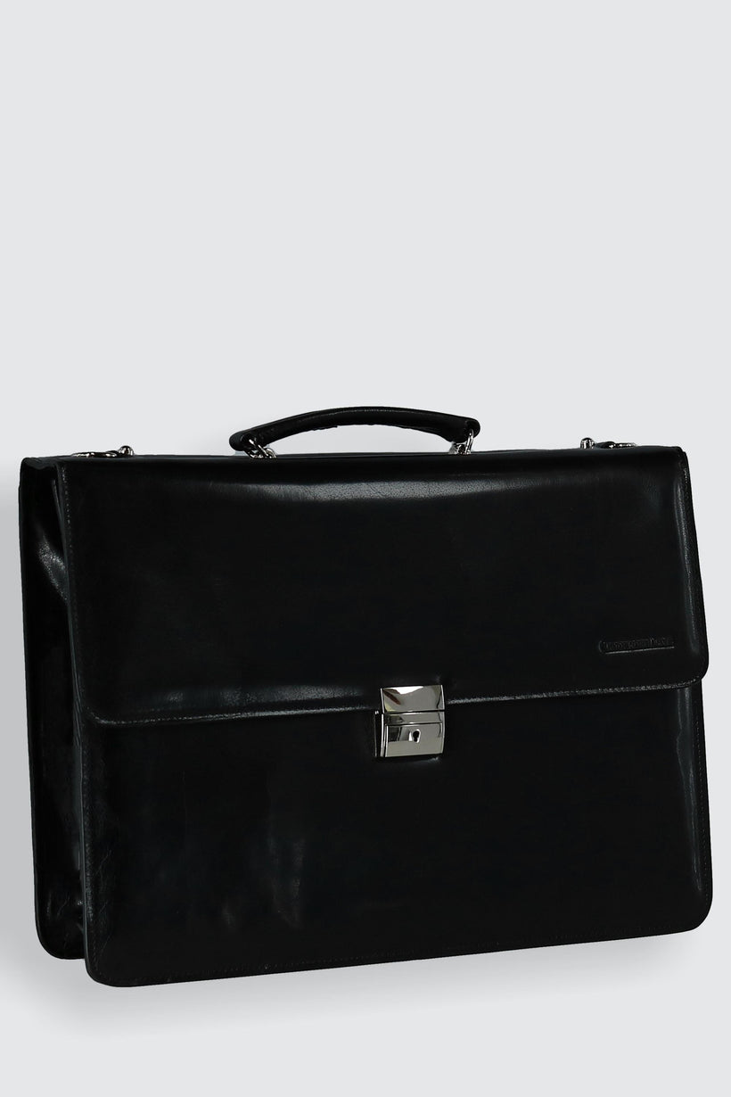 Hand Stained Vegetable Tanned Italian Leather Briefcase by